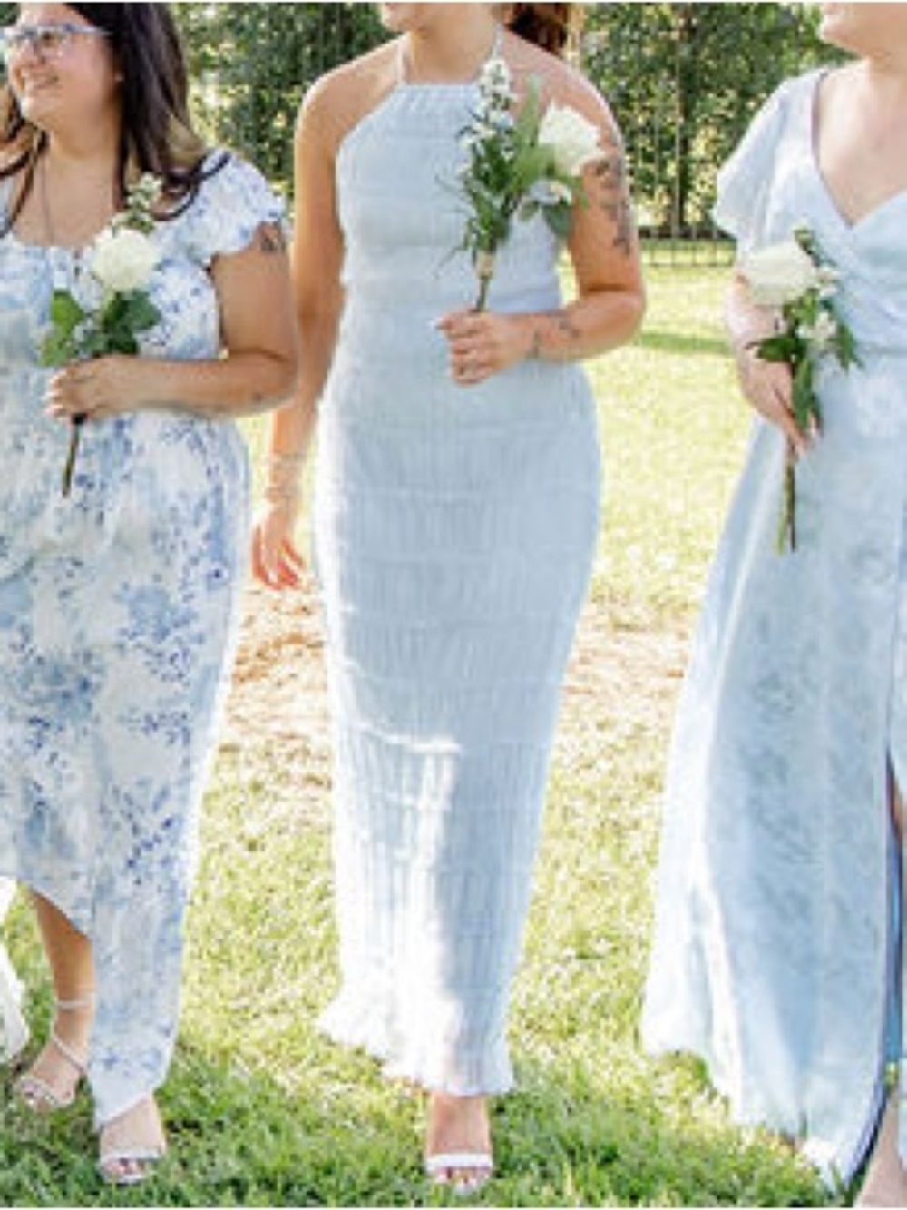 Baby Blue Halter Neck Dress